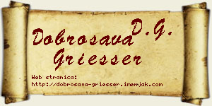 Dobrosava Griesser vizit kartica